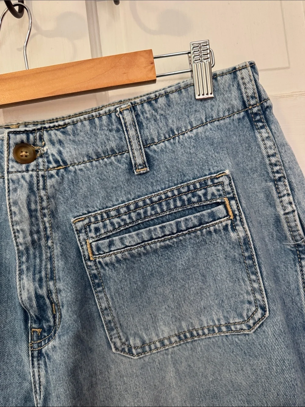 Old Navy High Rise Baggy Wide Leg Drapey Denim Jean Women's 16 P